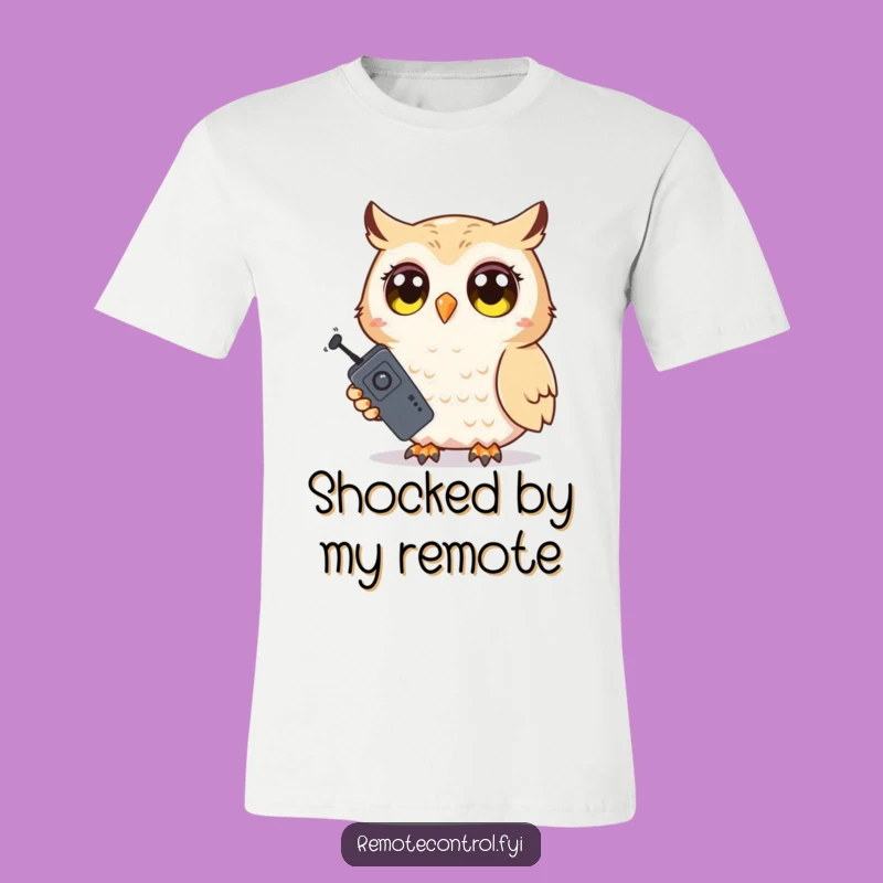 Funny Shy Owl TV Watcher Shirt: Surprised Eyes, Hilarious Funny Gift for Introverts