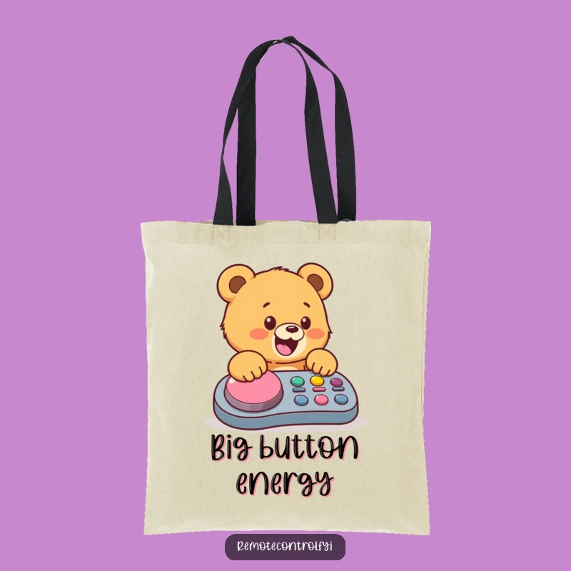 Funny Bear Cub Tote Bag: Carry Your Fun with This Remote Control Design