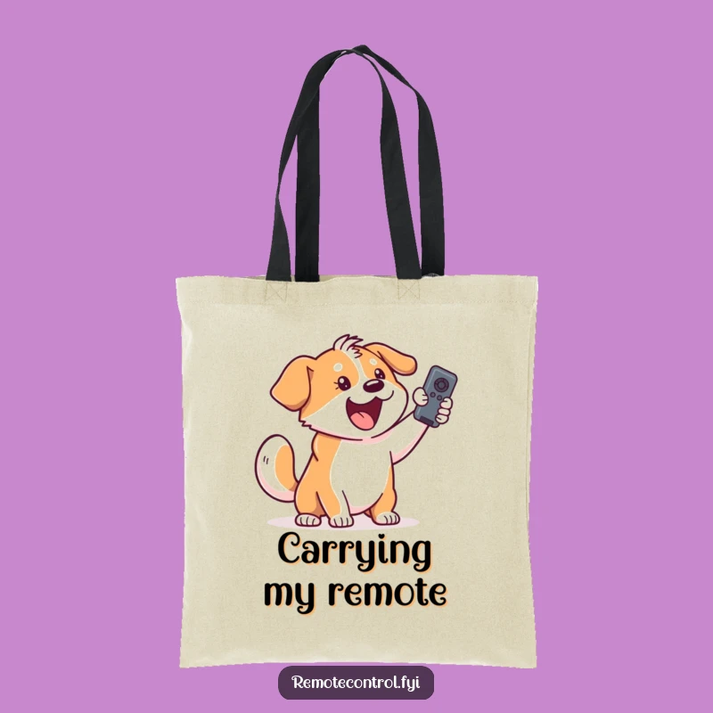 Funny Dog Tote Bag: Carry Your Enthusiasm with Remote Control Power