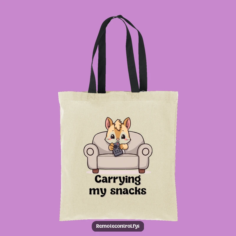 Funny Mischievous Squirrel Tote Bag: Carry Your Remote - Awesome Funny Gift!