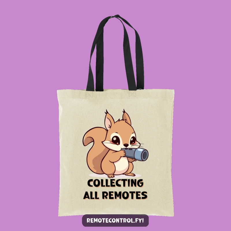 Funny Squirrel Tote Bag - Mischievous Remote Control Carryall!