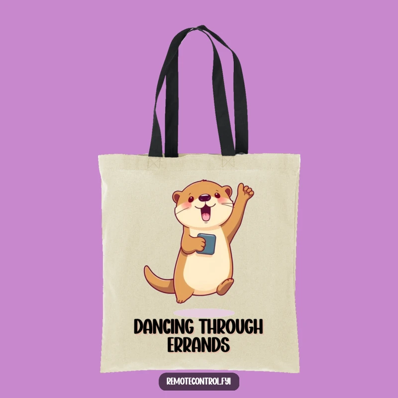 Funny Otter Dance Tote Bag: Otter Carries the Party, Perfect Funny Gift