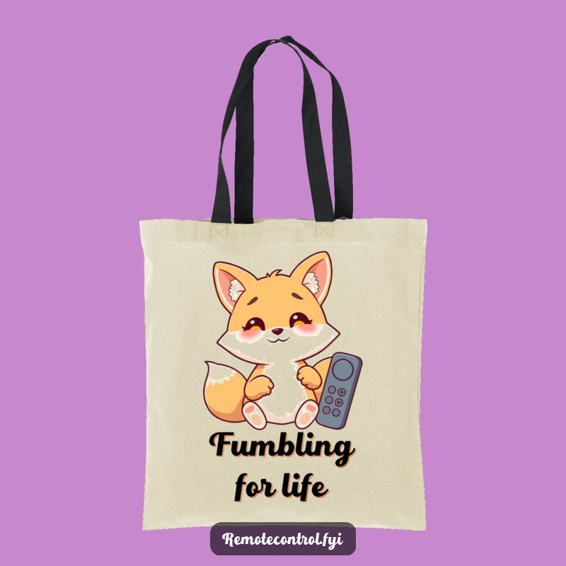 Funny Fox Remote Mayhem Tote Bag - Carry Your Laughs & Gadgets!