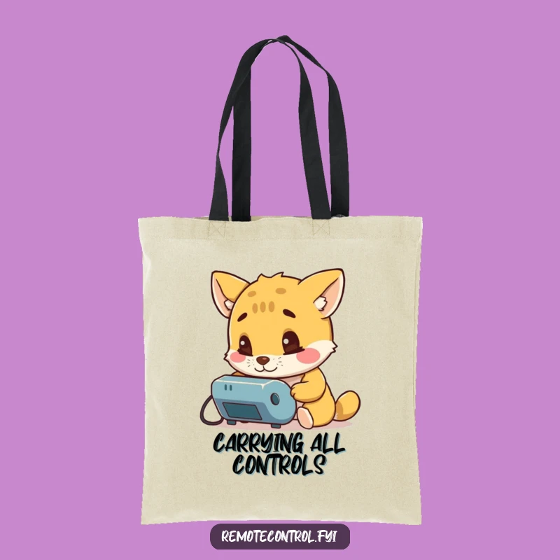 Funny Animal Tote Bag: Remote Control Investigator, Gift!
