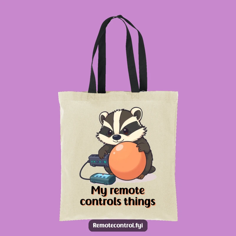 Funny Badger Mission Tote Bag: Carry Your Drive