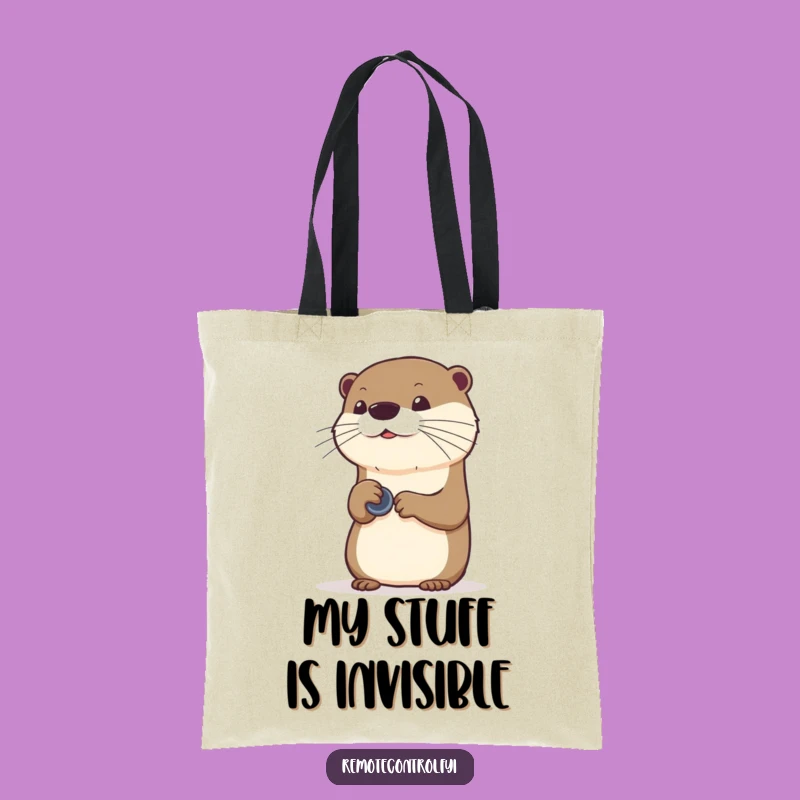Funny Otter Channel Surfer Tote Bag: Carry Your Entertainment
