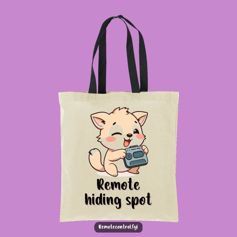 Funny Playful Animal Remote Control Tote Bag, Carry Your Entertainment Funny Gift